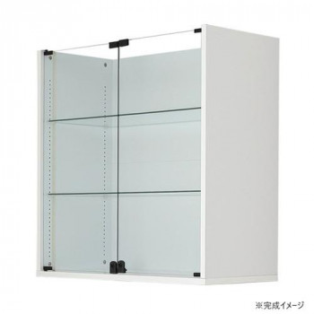 連結型コレクションラック ユニール 幅83.3×奥行39cm 上部連結ユニット ホワイト SCR-8339HW