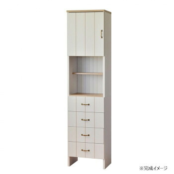 日本製組立家具 カントリー調ランドリーラック 洗面所収納 CO-CR-1845TH|ノースウェブ