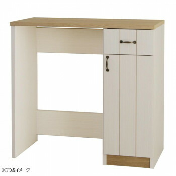 日本製組立家具 キッチンラック ゴミ箱収納 レンジ台 CO-KR-9090 白