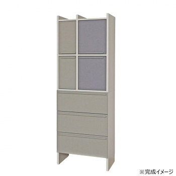 日本製組立家具 ランドリーラック 洗面所収納 CO-SE-1865TH(2梱包) GW&times;LG&times;GR｜ノースウェブ