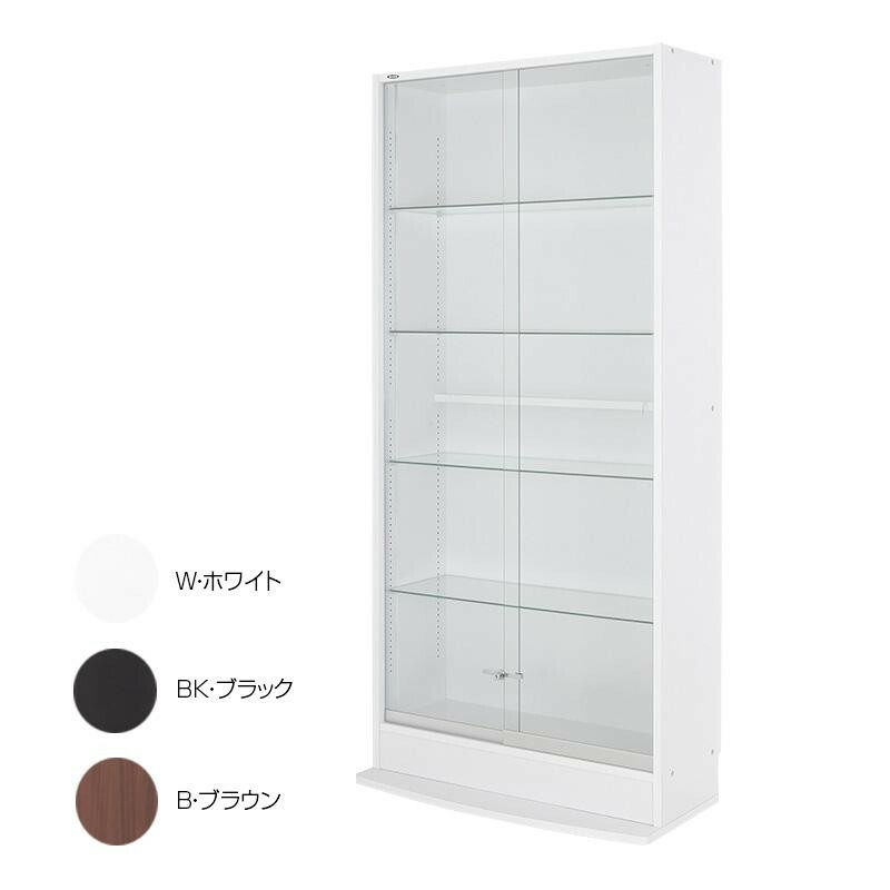 コレクションラックワイド 引き戸ハイタイプ 奥行29cm本体 CR-TH8329　W・ホワイト