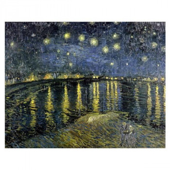 プリハード 複製画 ヴィンセント・ヴァン・ゴッホ 星降る夜、アルル 10号 額縁X52ゴールド｜ノースウェブ