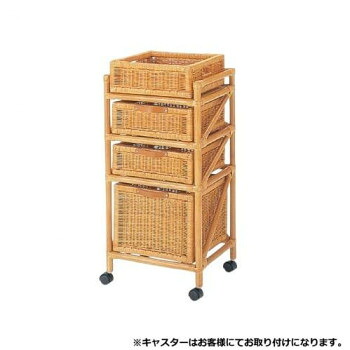 今枝商店　Romantic Rattan　籐ランドリー　上カゴ付 スリムタイプ　E45