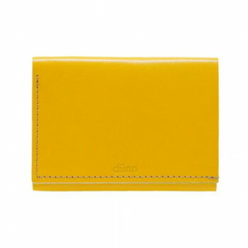国産レザー デュン dunn 3wings wallet 手のひらサイズの三つ折財布 イエロー DTW05