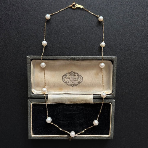 【K18】ヴィンテージ11パールネックレス　一点物　ゴールド　指輪　vintage gold necklace v1643【DIGDELICA】ディデリカ UESD年代物｜DIGDELICA