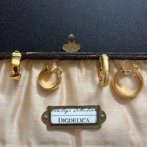 【MONET】ヴィンテージモネセレクトイヤリング【DIGDELICA】ディデリカ　UESD中古品 　ゴールドv1648