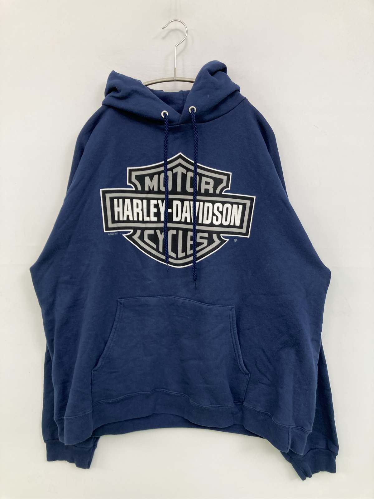 【中古】HARLEY-DAVIDSON ハーレーダビッドソン パーカー L ネイビー メンズ|digdig 店