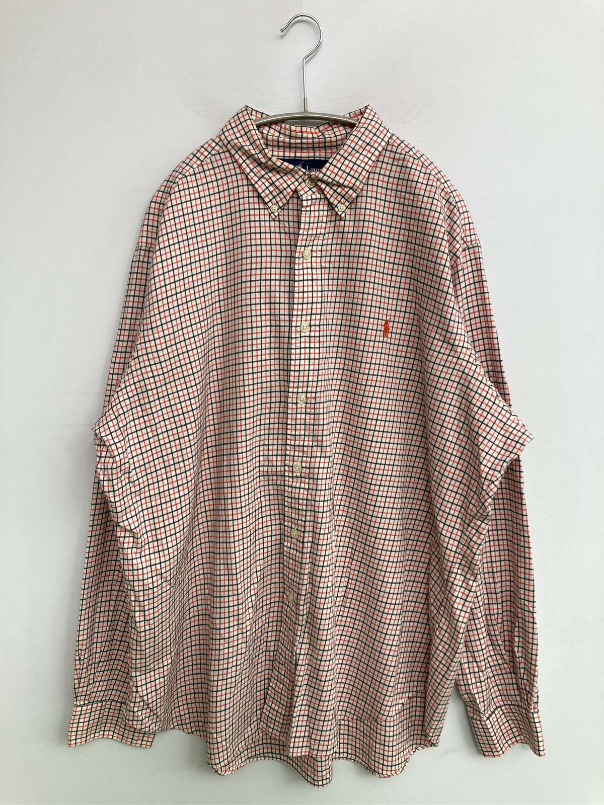 【中古】Ralph Lauren ラルフローレン プルオーバー/トップ XL 白いこと 照合のしるし柄 ワンポイント 真っただ中丈 長袖 名取り草落ち込む メンズ