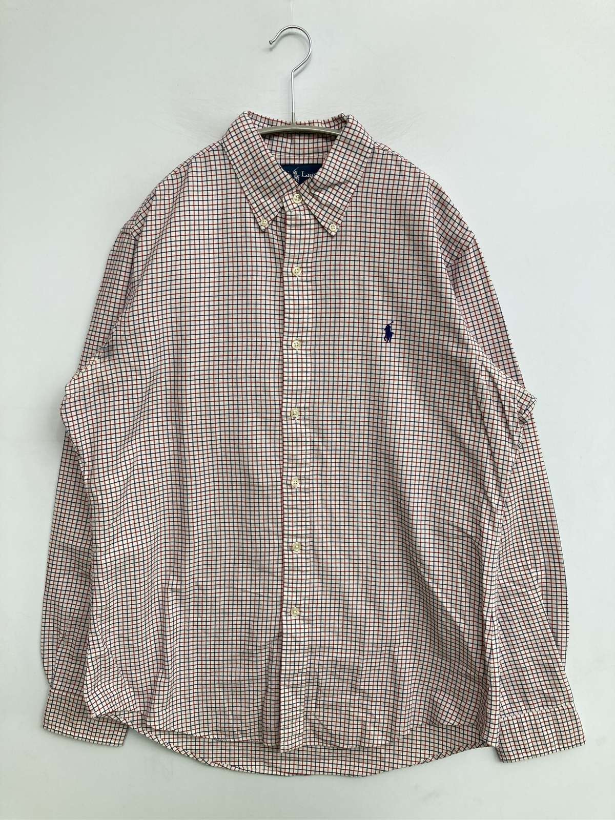 【中古】Ralph Lauren ラルフローレン プルオーバー/トップ M 読み合わせる柄 ワンポイント ブランド名ロゴタイプ 真っただ中丈 長袖 名取り草落ちこむ メンズ