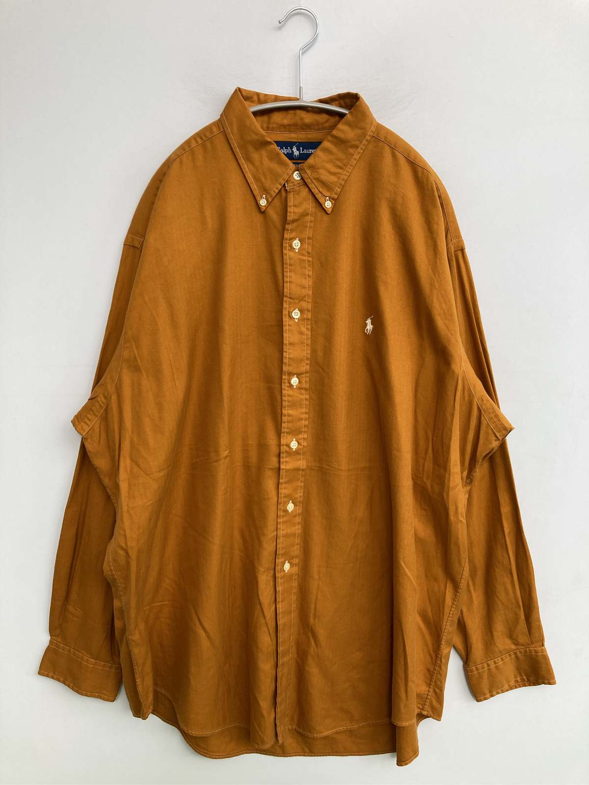 【中古】Ralph Lauren ラルフローレン プルオーバー/トップ 17 34/35 赤銅色 無地 ワンポイント 刺しゅう 真っただ中丈 長袖 名取り草落ちこむ メンズ