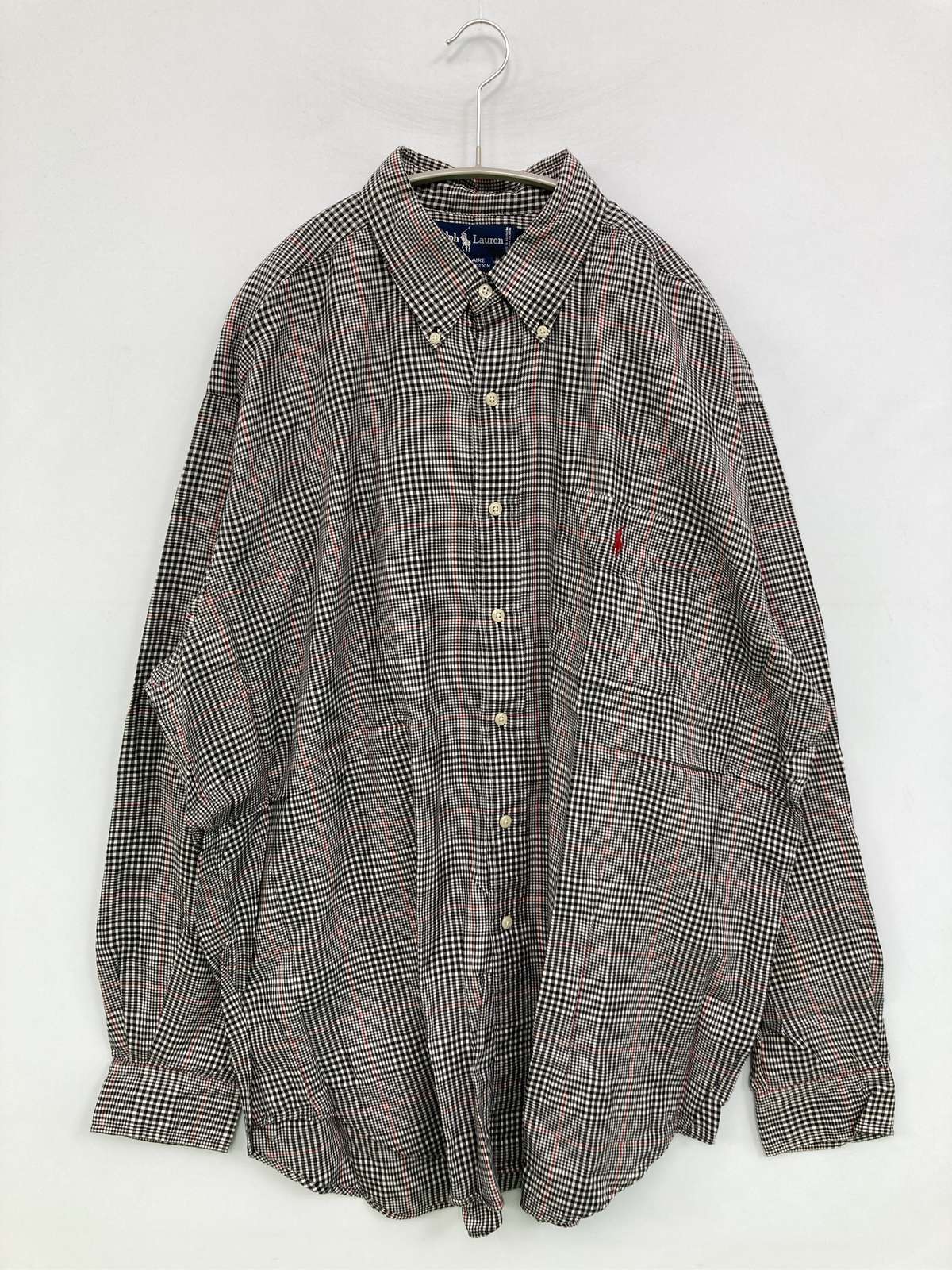 【中古】Ralph Lauren ラルフローレン プルオーバー/トップ XL 黒いこと 綿織物 読み合わせる柄 ワンポイント ブランド名ロゴタイプ 真っただ中丈 長袖 名取り草落ちこむ メンズ
