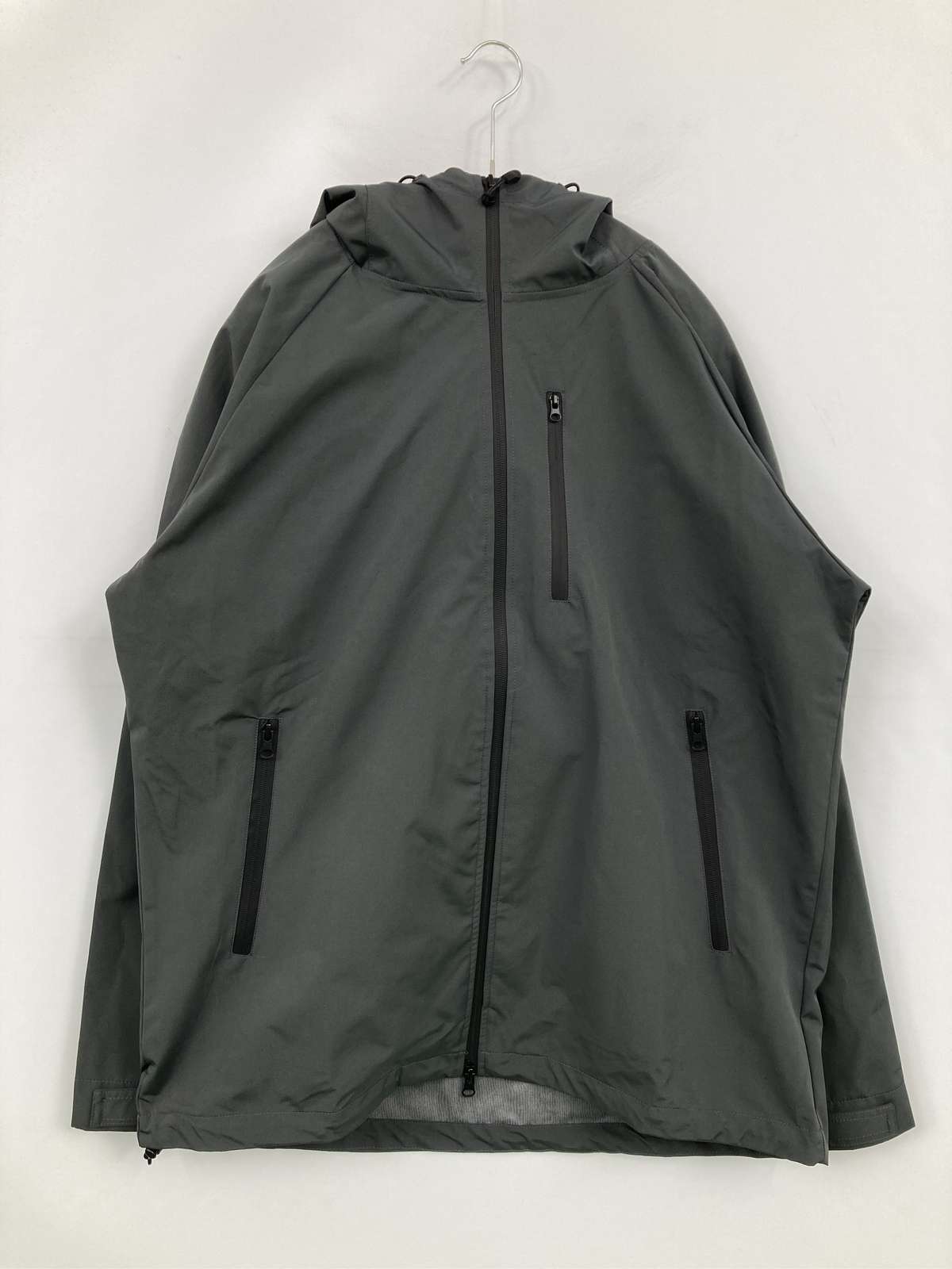 【中古】SPU 牟礼パーカー M 薄墨色 無地 真っただ中丈 ボンネットあり メンズ レディース