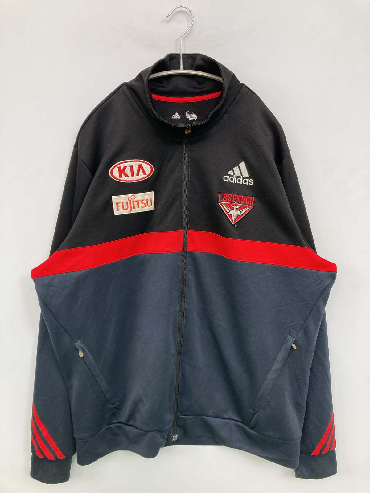 【中古】adidas アディダス ナイロン上衣 XL 黒いこと メンズ レディース