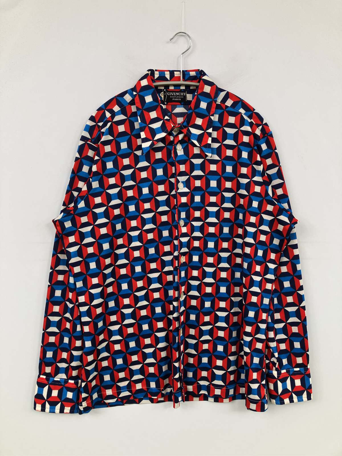 【中古】GIVENCHY ジバンシィ プルオーバー/トップ XL 米国海軍 余分の物総柄 真っただ中丈 長袖 レギュラー色合い メンズ