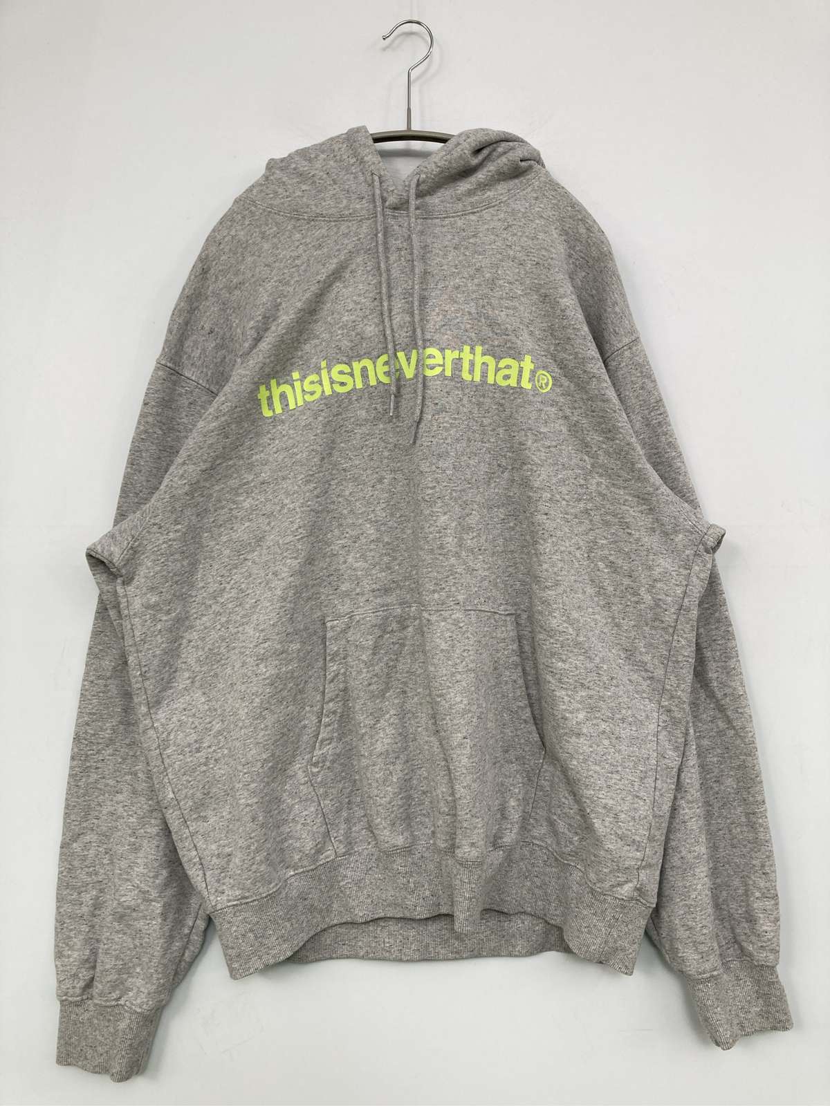 【中古】thisisneverthat ディスイズネバーザット パーカー L 薄墨色 メンズ レディース