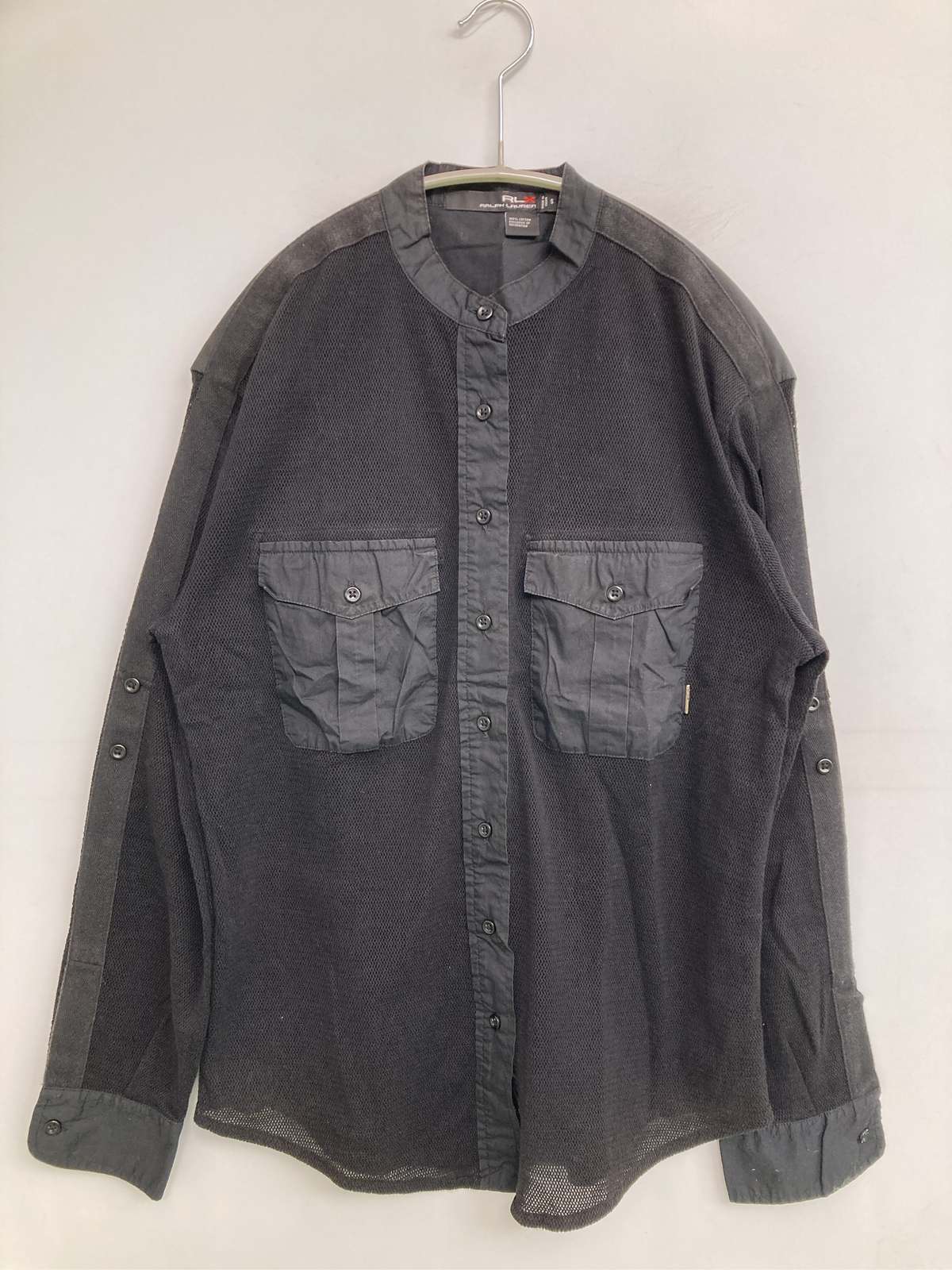 【中古】RLX RALPH LAUREN プルオーバー/トップ S 黒いこと 綿織物 無地 真っただ中丈 長袖 照明ランプ色つや レディース