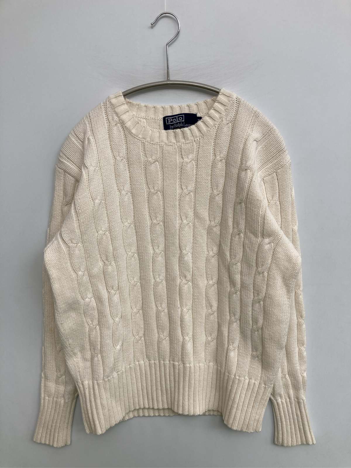 【中古】Polo by Ralph Lauren ポロバイラルフローレン 編み物/スウェーター M 象牙色 レディース