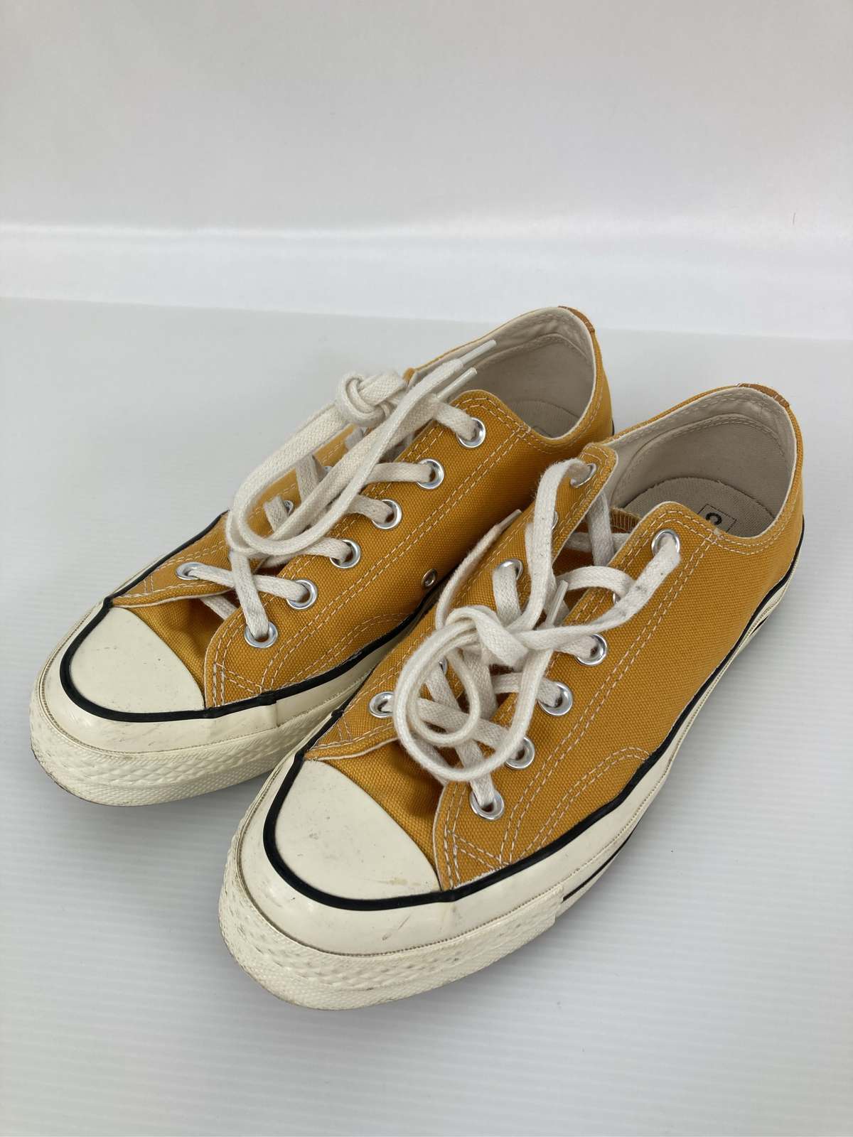 【中古】CONVERSE コンバース スニーカー 24.5 黄色 メンズ レディース