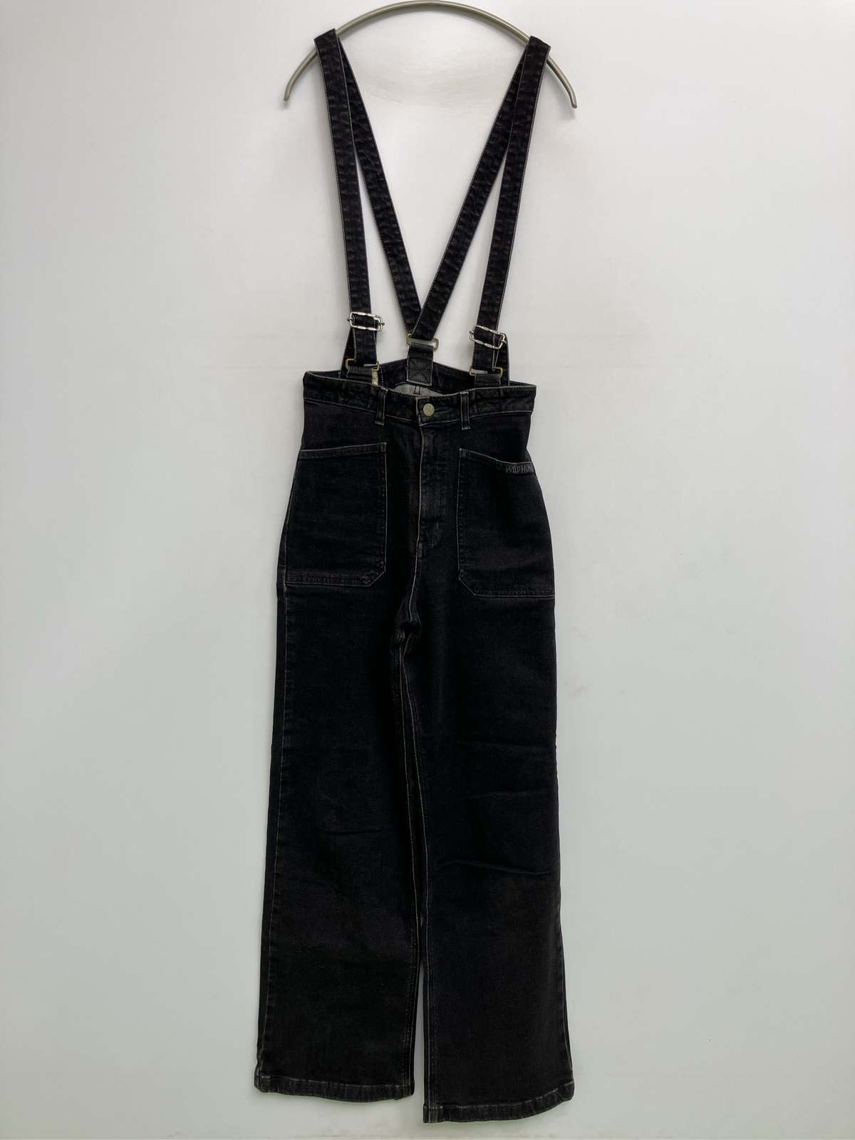 【中古】SOMETHING サムシング デニムパンツ M ネイビー フルレングス 無地 スタンダード ストレート ハイウエスト リジッド・ワンウォッシュ レディース|digdig 店