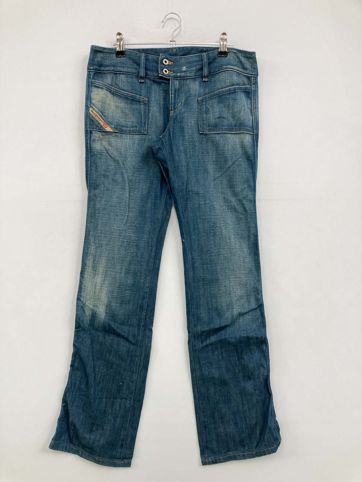 【中古】DIESEL ディーゼル デニムパンツ 29 ブルー フルレングス 無地 スタンダード フレア・ブーツカット ヴィンテージ メンズ｜digdig 店