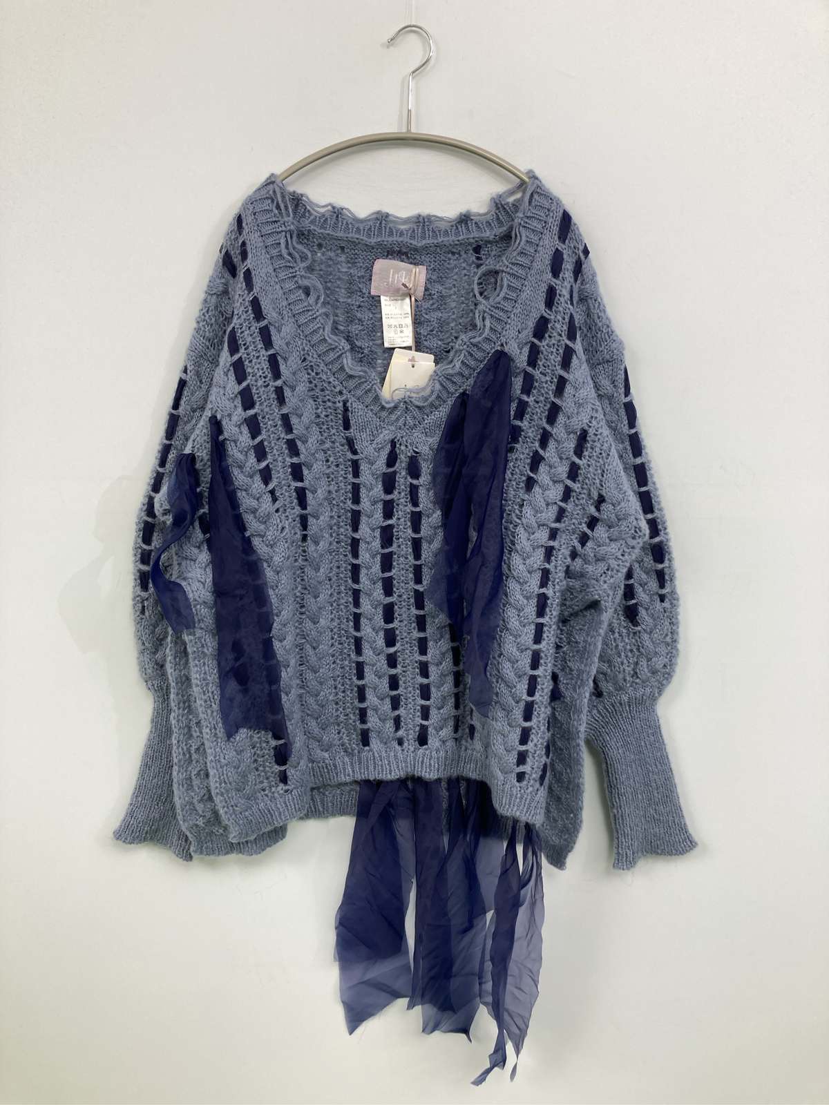 【中古】J1U 編み物/スウェーター F 天の原青み レディース