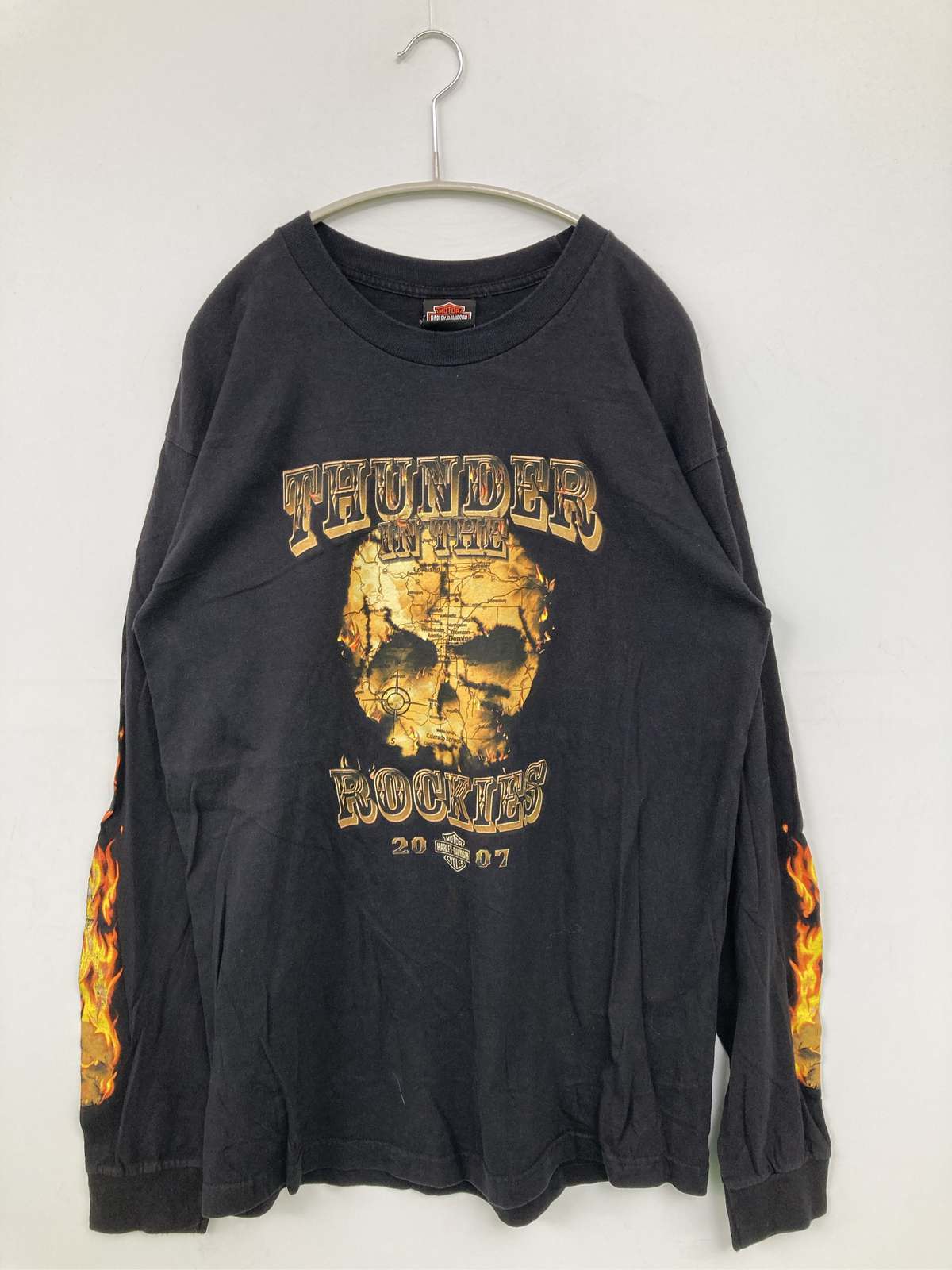 【中古】HARLEY-DAVIDSON ハーレーダビッドソン プルオーバー/カットソー 黒いこと メンズ