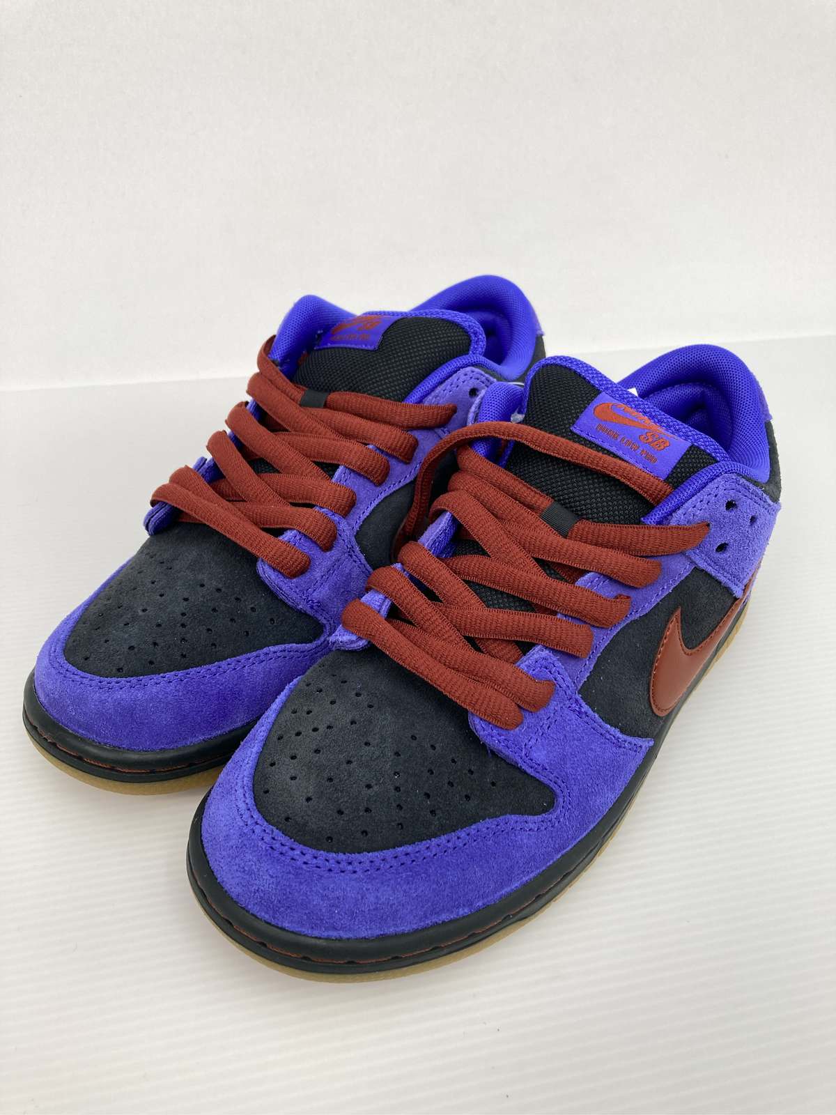 【中古】NIKE ナイキ スニーカー 26.5 パープル スエード 無地 ブランドロゴ 紐 ローカット メンズ レディース｜digdig 店