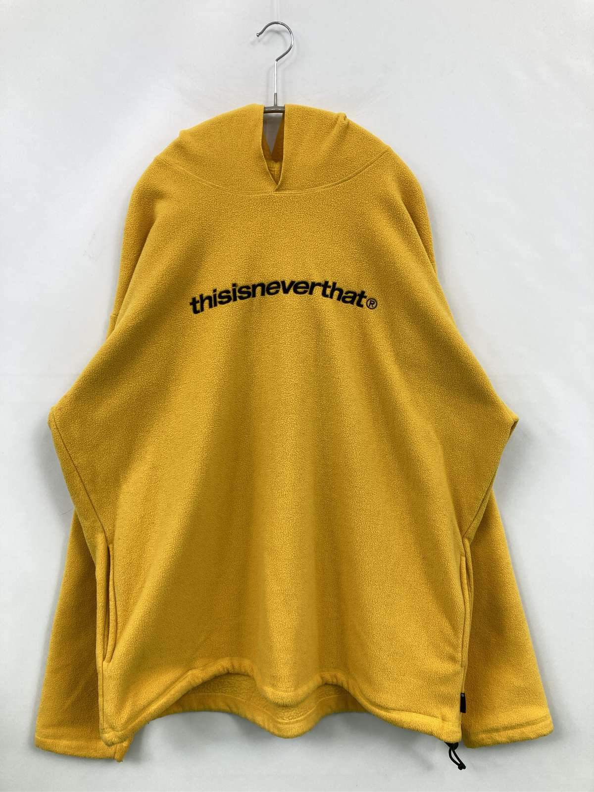 【中古】thisisneverthat ディスイズネバーザット パーカー L 黄色 ボア 無地 ブランド名ロゴタイプ 刺しゅう ティーシャツ 長袖 メンズ レディース