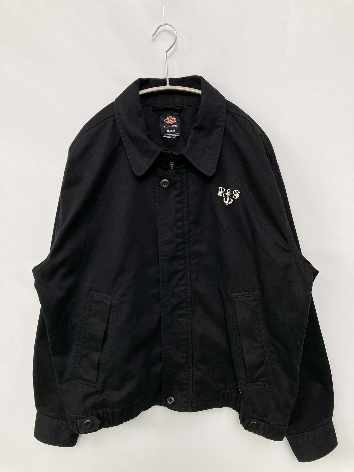 【中古】Dickies ディッキーズ 上衣 M 黒いこと 綿織物 無地 真っただ中丈 ボンネットなし ジップアップ メンズ レディース