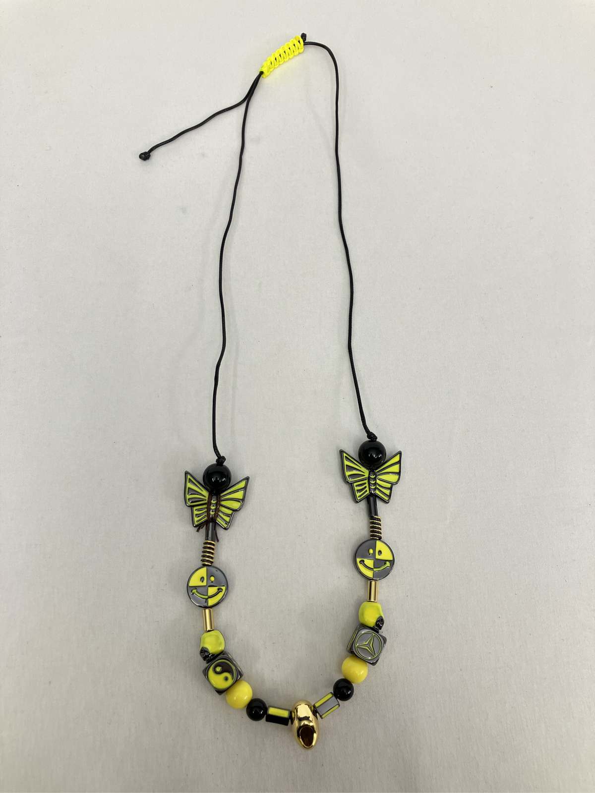 【中古】ネックレス イエロー プラスチック・アクリル メンズ レディース|digdig 店