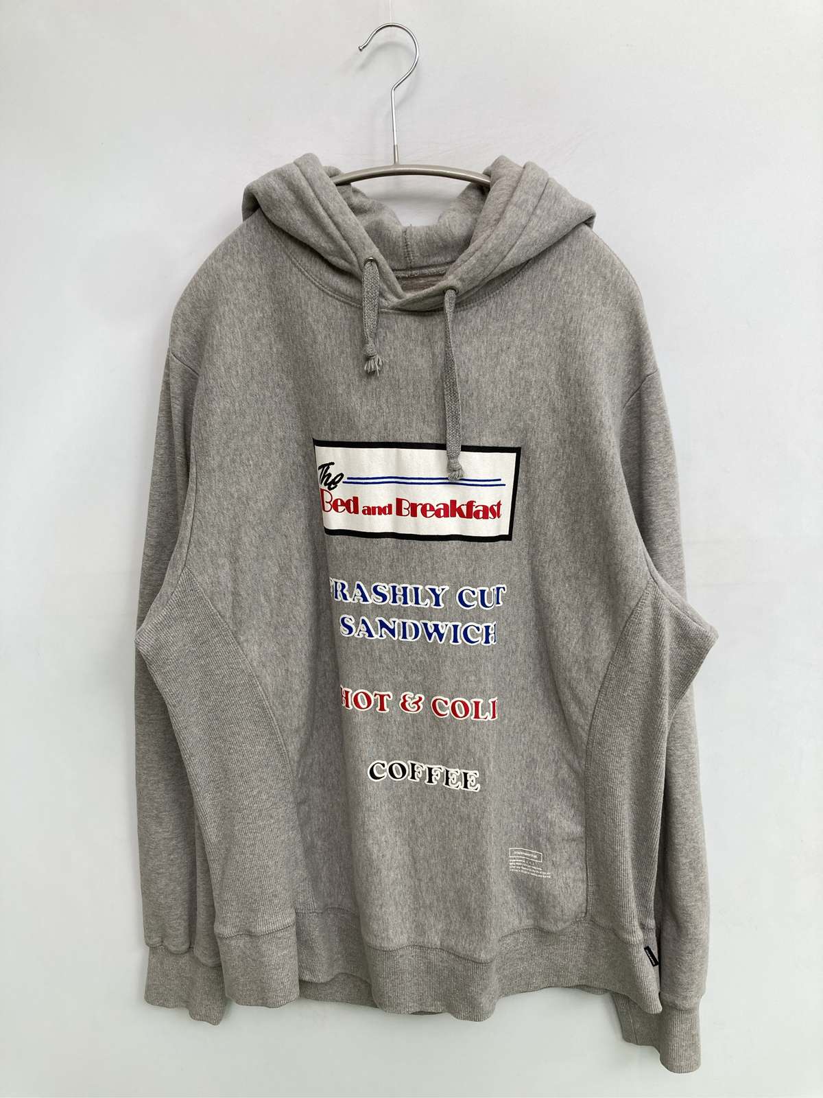 【中古】thisisneverthat ディスイズネバーザット パーカー 薄墨色 綿織物 裏起毛 向こう正面刷り上げる 刺しゅう ティーシャツ 長袖 メンズ レディース