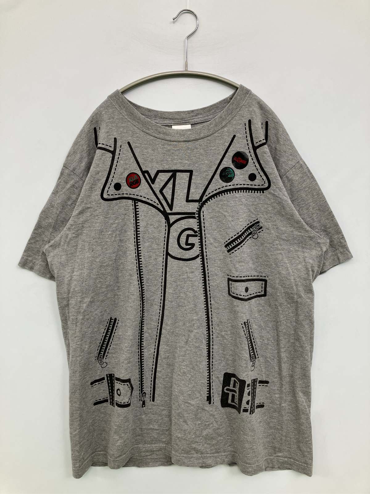 【中古】XLARGE エクストララージ Tシャツ/カットソー XL グレー 前面プリント 半袖 ミドル丈 クルーネック(丸首) メンズ レディース｜digdig 店