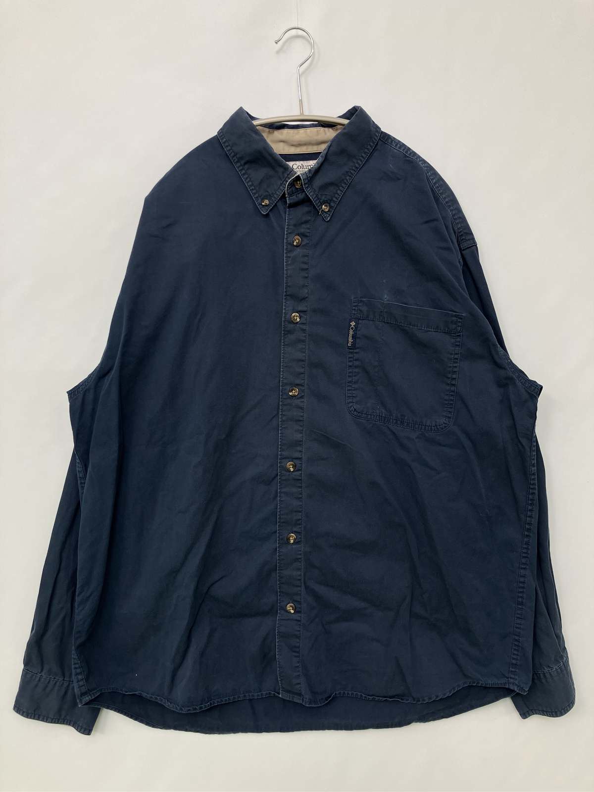 【中古】Columbia コロンビア プルオーバー/トップ XL 米国海軍 綿織物 無地 ワンポイント ブランド名ロゴタイプ 名取り草落ちこむ 長袖 真っただ中丈 メンズ