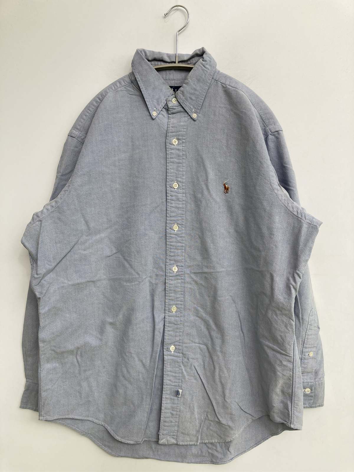 【中古】Ralph Lauren ラルフローレン プルオーバー/トップ 16-33 青み 無地 ワンポイント 真っただ中丈 名取り草落ち込む 長袖 メンズ