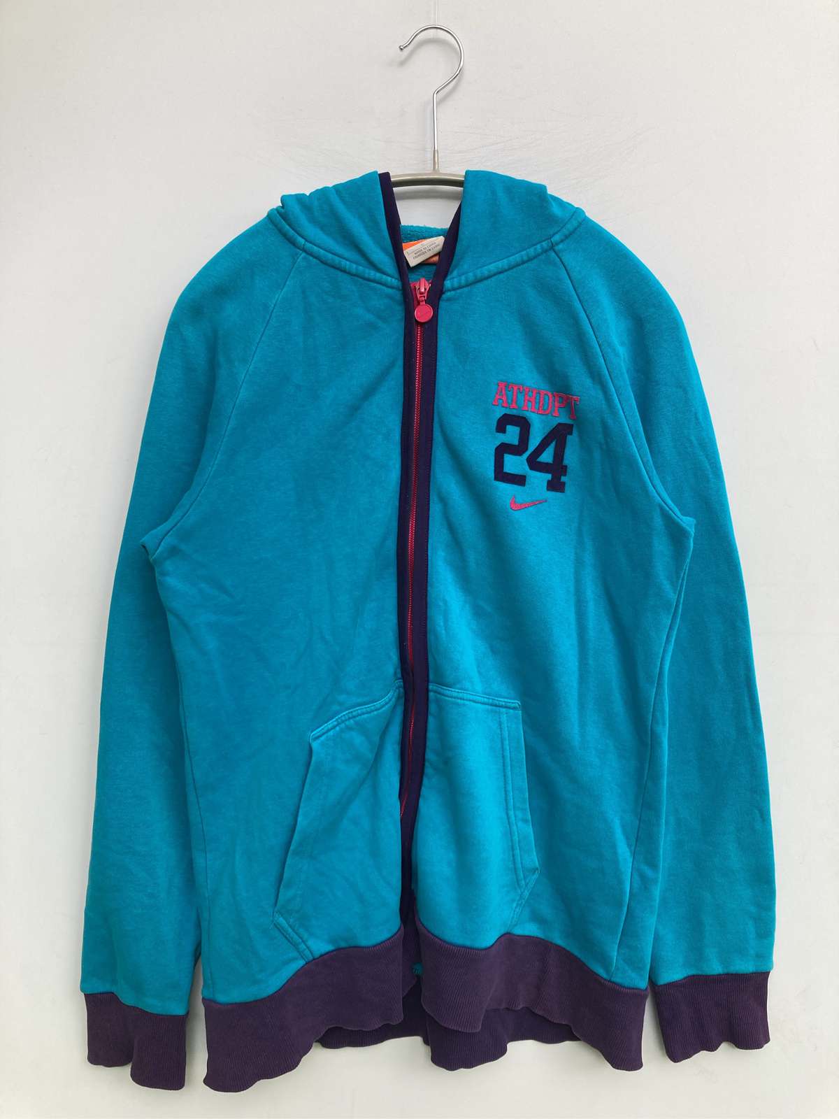 【中古】NIKE ナイキ パーカー L 天の原青色 レディース
