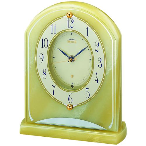 楽天市場 Seiko セイコー Emblem エムブレム 置き時計 Hw514m オニキス枠電波置き時計 お取り寄せ あっとデジplus