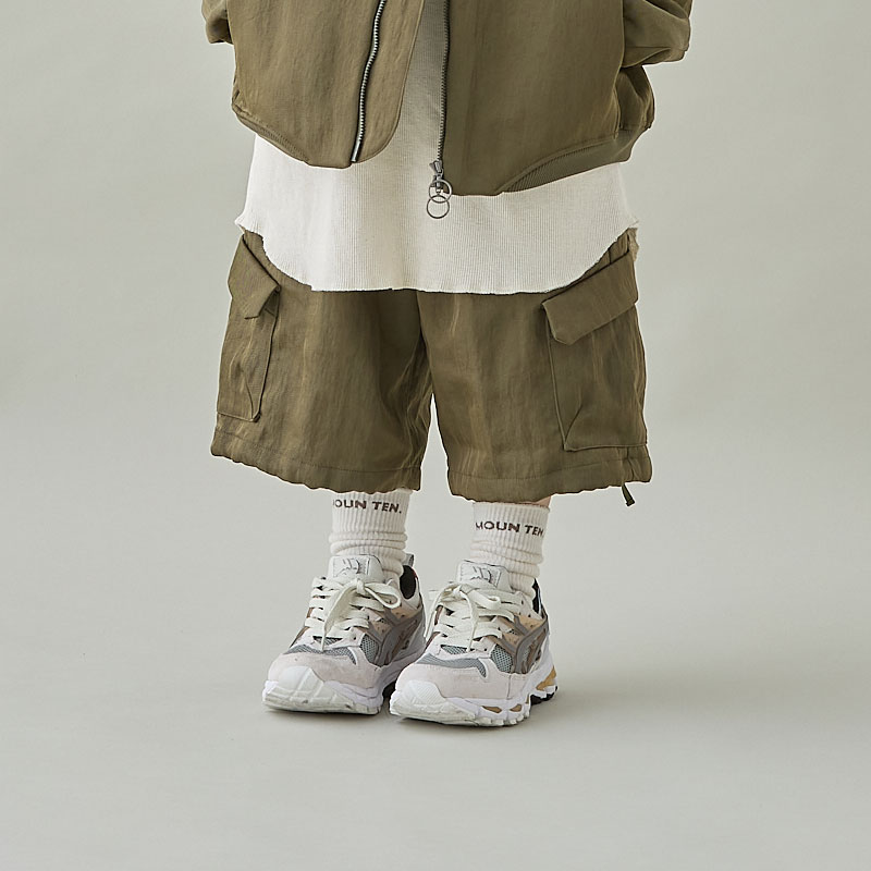 ★入荷済み★2025SS★MOUN TEN. マウンテン short bibs gray MA69-1749