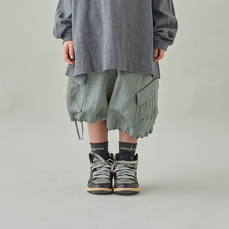 ★入荷済み★2025SS★MOUN TEN. マウンテン short bibs gray MA69-1749 main image 0