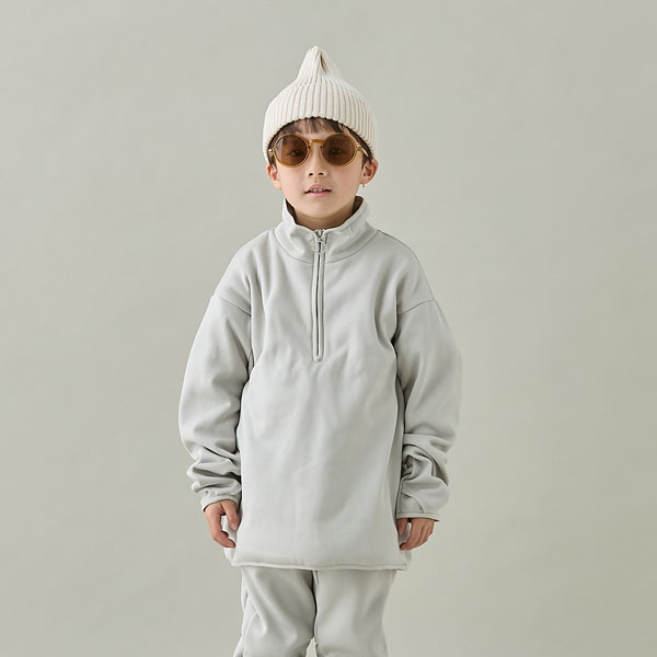 MOUN TEN. マウンテン ハーフジッププルオーバー 子供服 light back fleece half zip [MT111-1827]