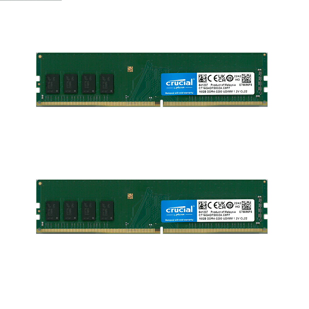 crucial デスクトップ用増設メモリ 16GB(8GBx2枚)DDR4 3200MT/s