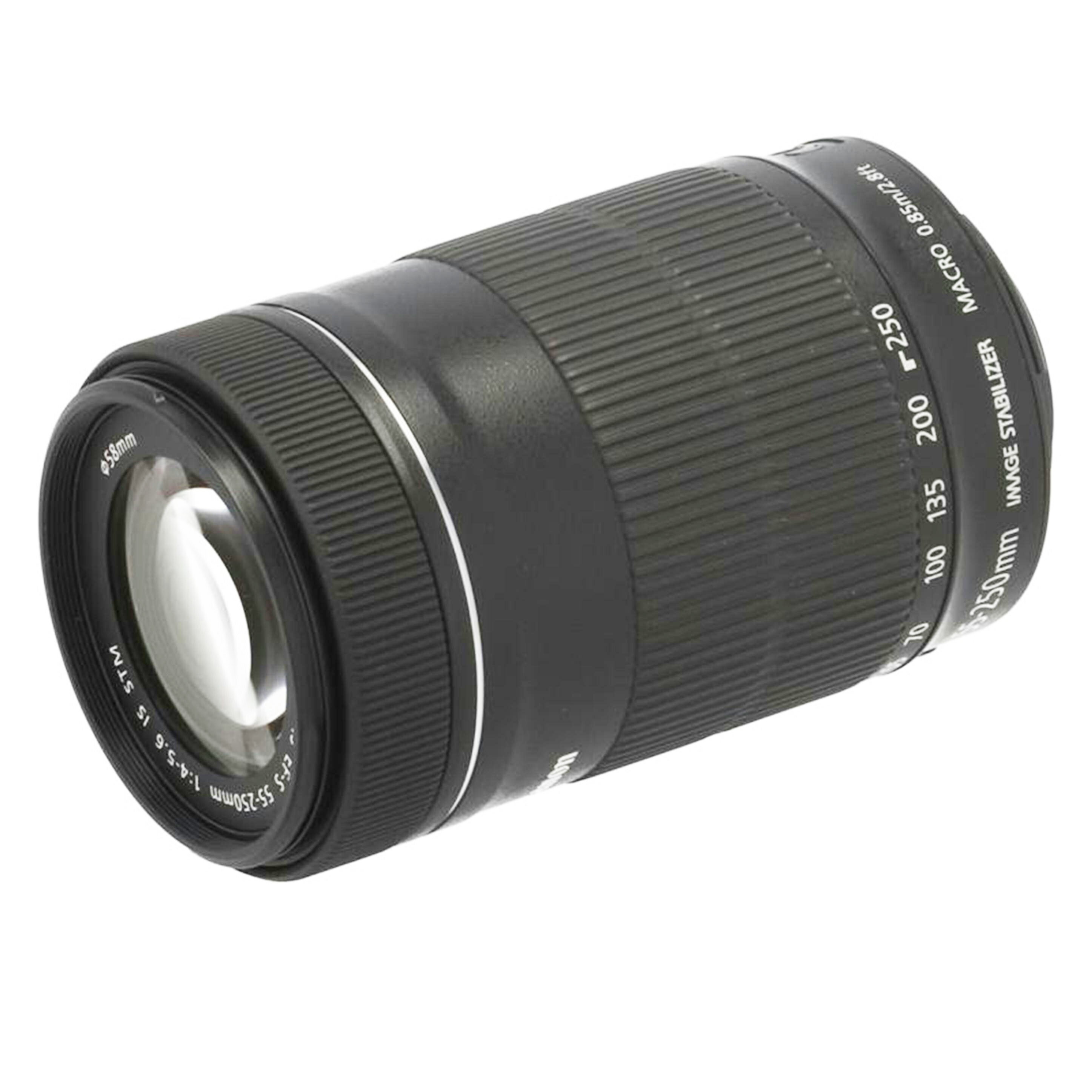 中古 交換レンズ/55－250mm Canon キヤノン EF-S55-250mm F4-5.6 IS STM 6351105064 コンディションランク【C】 （商品 No.19-0）