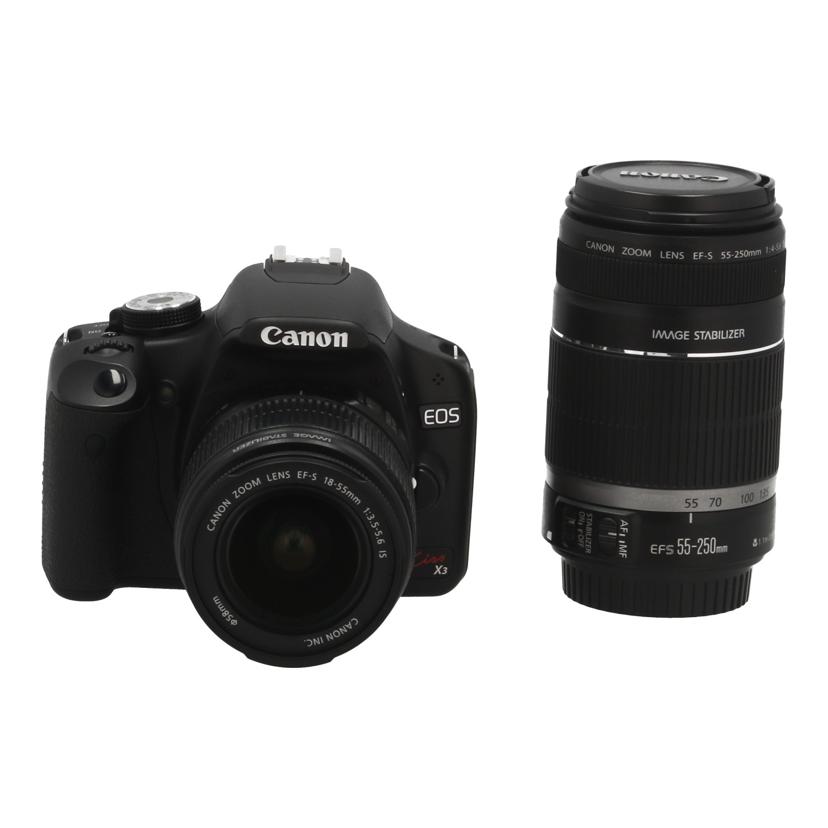 中古 デジタル一眼  ダブルズームキットCanon キヤノン EOS Kiss X3  ﾀﾞﾌﾞﾙｽﾞｰﾑｷｯﾄ 0860209798健康状態価値づける【B】（商いもの No.78-0）