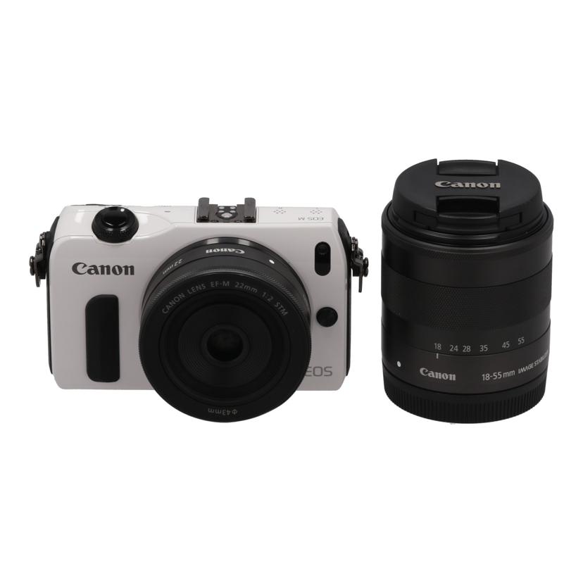 中古 鏡鑑受け答え一眼 ダブルレンズキットCanon キヤノン EOS M ﾀﾞﾌﾞﾙﾚﾝｽﾞｷｯﾄ 031352201295健康状態位置づける【B】（商いもの No.24-0）