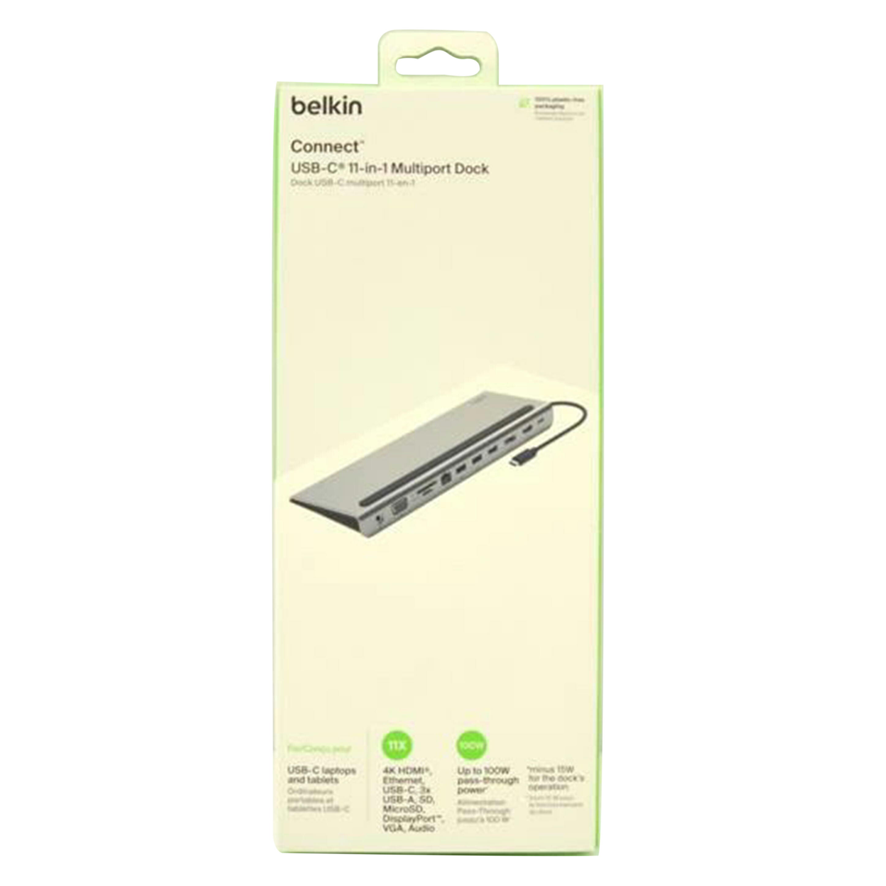 中古 マルチポートドック 11－in－1belkin ベルキンConnect USB-C 11-in-1 Multiport Dock コンディションランク【S】（商品 No.75-0）