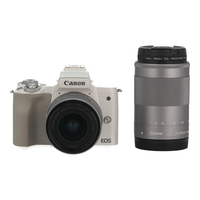中古 銀鏡受け答え一眼一揃いの道具/EOS Kiss MCanon 加農砲EOS Kiss Mダブル望遠レンズ 21901049001396前提条件序列付ける【AB】（商いもの No.40-0）