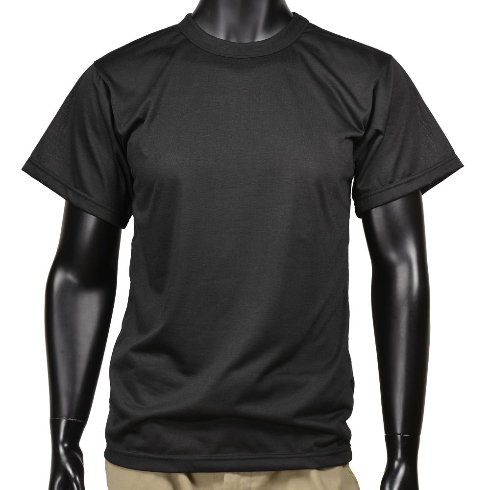 plain black polyester t shirt