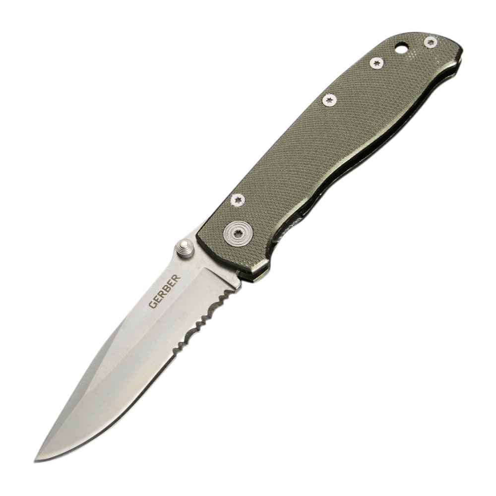 GERBER 折りたたみナイフ AIR RANGER - SERRATED 半波刃 | 登山 魚釣り キャンプナイフ アウトドアナイフ ハンターナイフ ハンティングナイフ 狩猟 シースナイフ フォールディングナイフ 折り畳みナイフ 折り畳み式ナイフ 折りたたみ式ナイフ フォルダー 板ばねロック