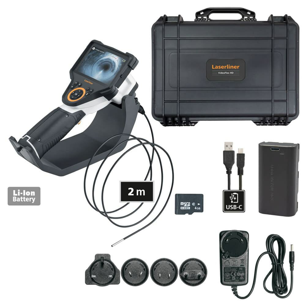 UMAREX Laserliner 工業用内視鏡 VideoFlex HD Micro カメラヘッド径3.9mm 082.281A 光学機器 レーザーライナー 防水内視鏡 エンジン点検カメラ 高解像度内視鏡 配管検査カメラ UMAREX内視鏡 ビデオフレックスG4 救助活動用カメラ LED内蔵内視鏡 ウマレックス