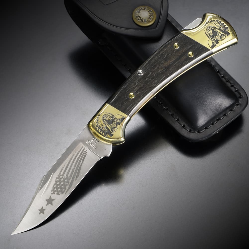 BUCK 折りたたみナイフ 112 限定品 イエローホースカスタム インディアンチーフ刻印 バックナイフ Ranger レンジャー Chief フォールディングナイフ 折り畳みナイフ 折り畳み式ナイフ 折りたたみ式ナイフ フォルダー 折畳ナイフ 折畳みナイフ 折畳式ナイフ 折込ナイフ｜ミリタリーショップ レプマート