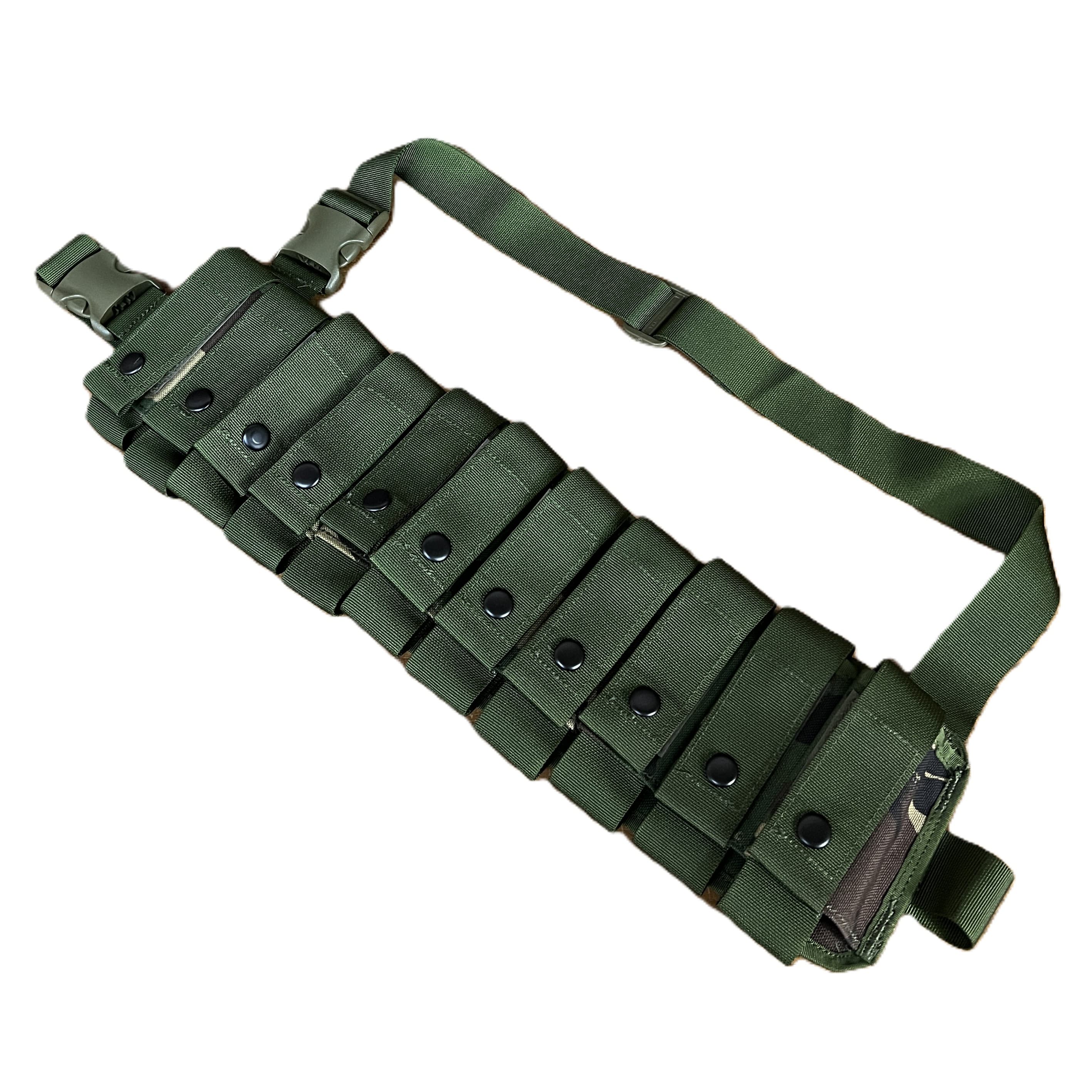 イギリス軍放出品 40mmグレネード用 バンダリア 弾帯 グレネードポーチベルト DPM迷彩 [ デッドストック ] イギリス軍サープラス イギリス軍実物 イギリス軍払い下げ品 英軍装備 英国軍 ブリティッシュアーミー 手榴弾入れ 手榴弾ケース 手榴弾袋 手榴弾収納ポーチ